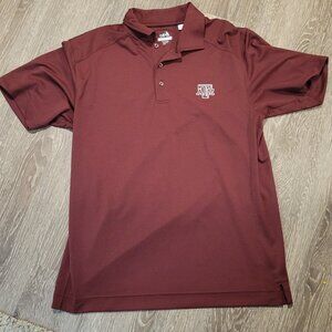 Texas A&M Maroon Cutter & Buck Dri-Fit Polo, Size Medium